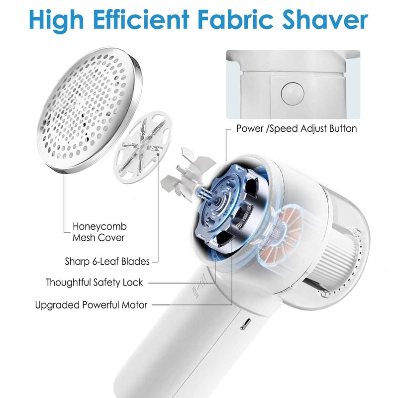 Electric Fabric Shaver with 3 Speeds Lint Brush Digital Display Household Appliances - DailySale