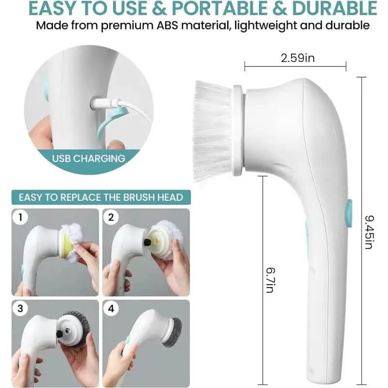 Electric Spin Scrubber for Bathtub, Kitchen, Dish, Sink, Tub and Tile Bath - DailySale