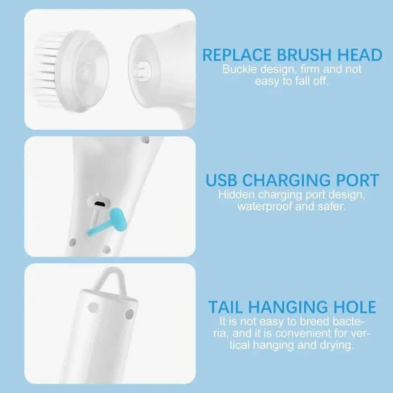 Electric Spin Scrubber for Bathtub, Kitchen, Dish, Sink, Tub and Tile Bath - DailySale