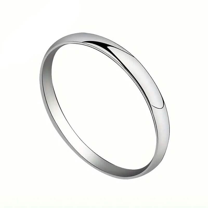 Elegant and Charming S925 Silver Wedding Band Ring Rings 2mm 5 - DailySale