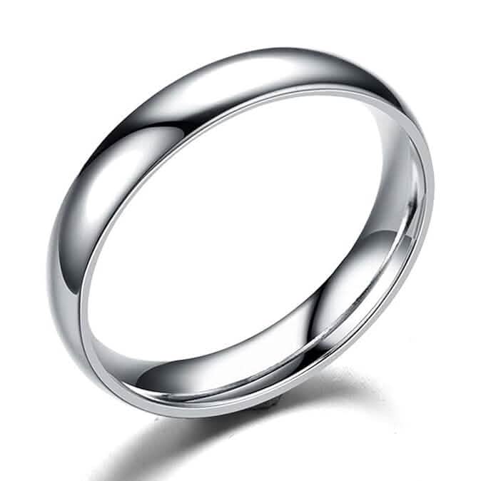 Elegant and Charming S925 Silver Wedding Band Ring Rings 4mm 5 - DailySale
