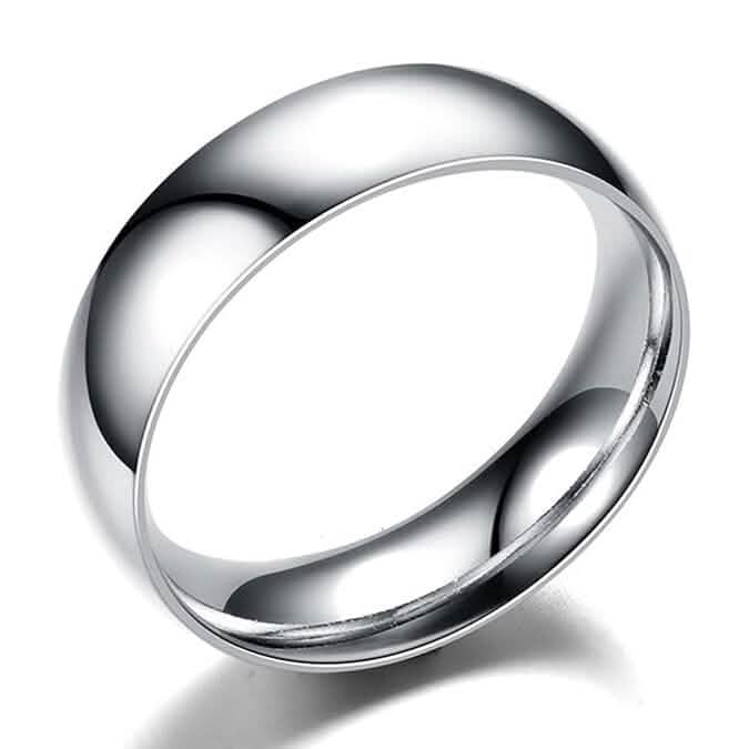 Elegant and Charming S925 Silver Wedding Band Ring Rings 6mm 5 - DailySale