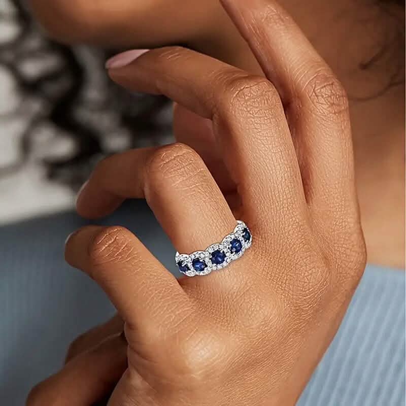 Elegant Copper Ring with Synthetic Cubic Zirconia Rings - DailySale
