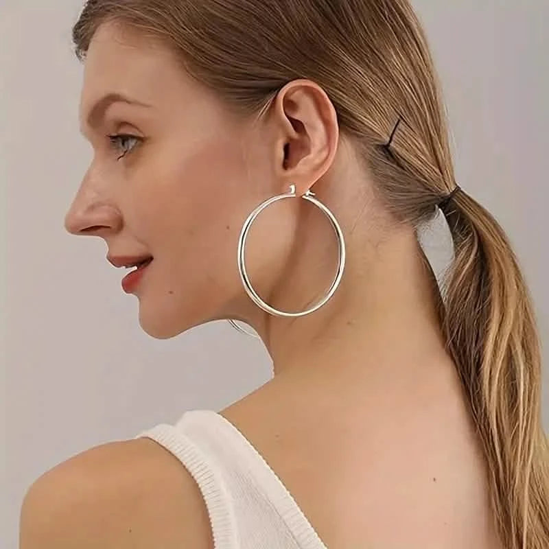 Elegant Daily Wear Round Circle Hoop Earrings Earrings - DailySale
