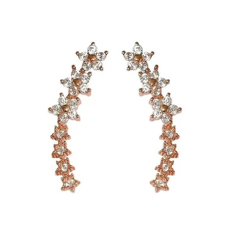 Elegant Star Flower Rhinestone Earrings Earrings - DailySale