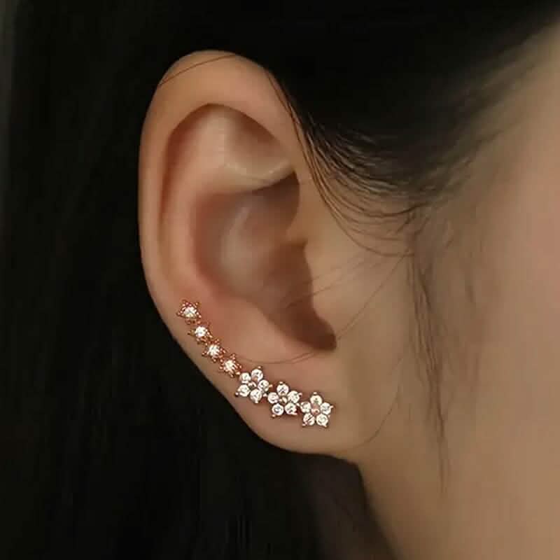 Elegant Star Flower Rhinestone Earrings Earrings - DailySale