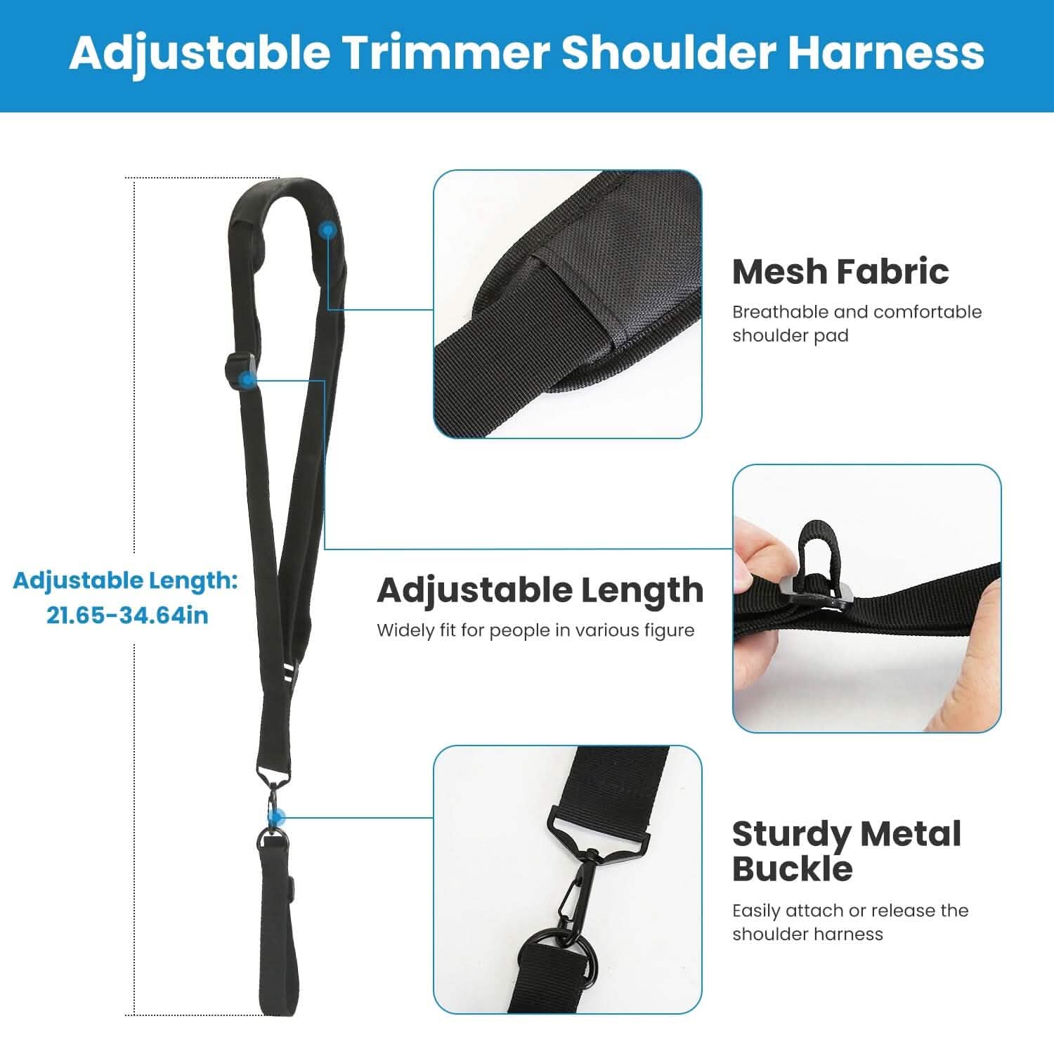 Ergonomic Trimmer Handle Grip with Shoulder Strap Garden & Patio - DailySale