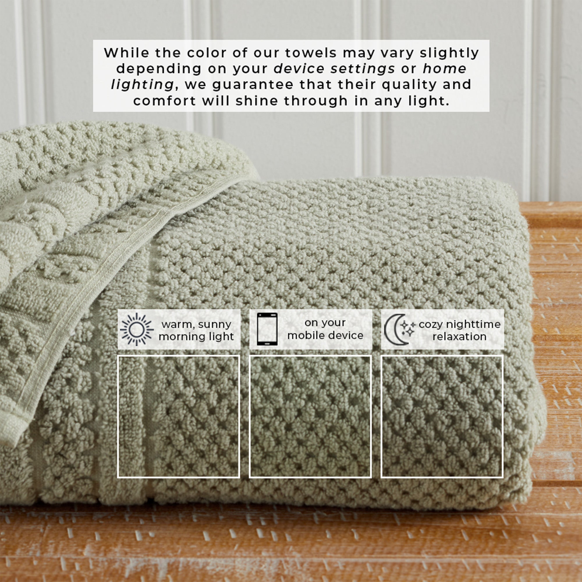 100% Cotton Checkered Jacquard Bath Towel Set - Giuliana Collection