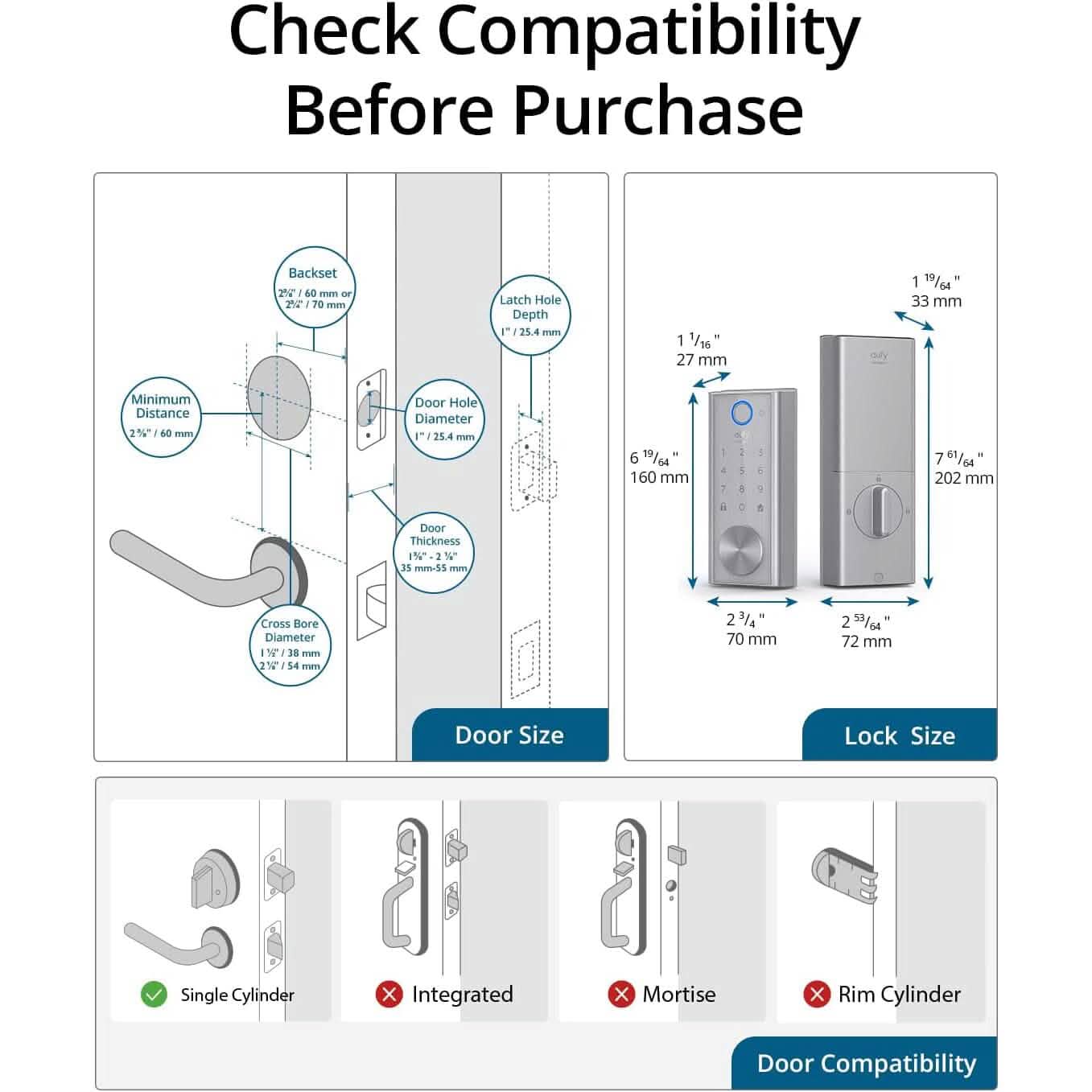 eufy Security Smart Lock With Built-in Wifi (Refurbished) Smart Home & Security - DailySale
