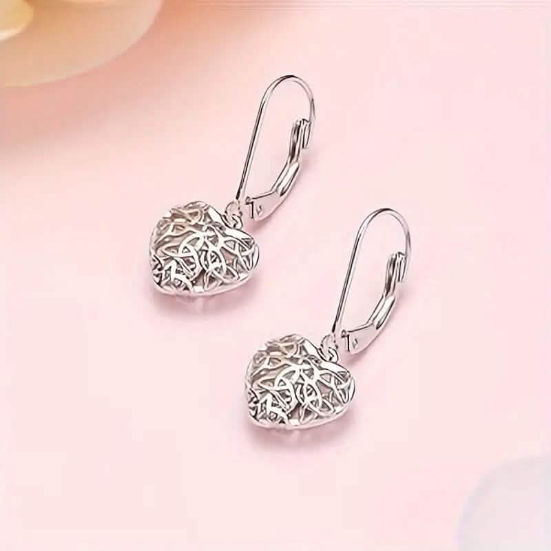 Exquisite Hollow Heart-Shaped Hoop Earrings Earrings - DailySale