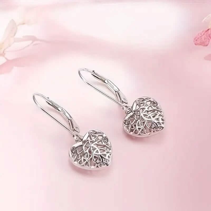 Exquisite Hollow Heart-Shaped Hoop Earrings Earrings - DailySale