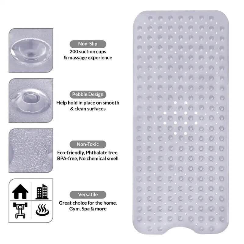 Extra Long Non Slip Bathtub Mat Bath - DailySale