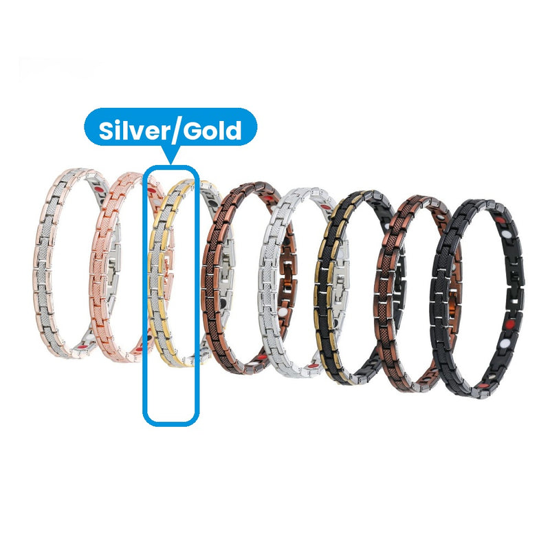 Silver/Gold magnetic link bracelet marked in the lineup