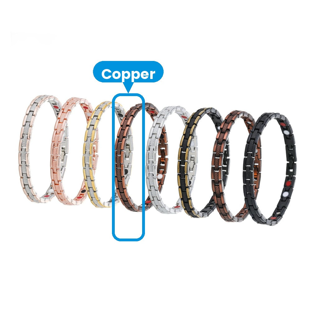 Copper magnetic link bracelet marked in the lineup