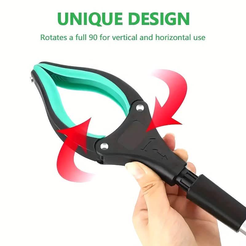 Heavy-Duty Steel Folding Trash Picker – 32" with Magnet & Anti-Slip Handle