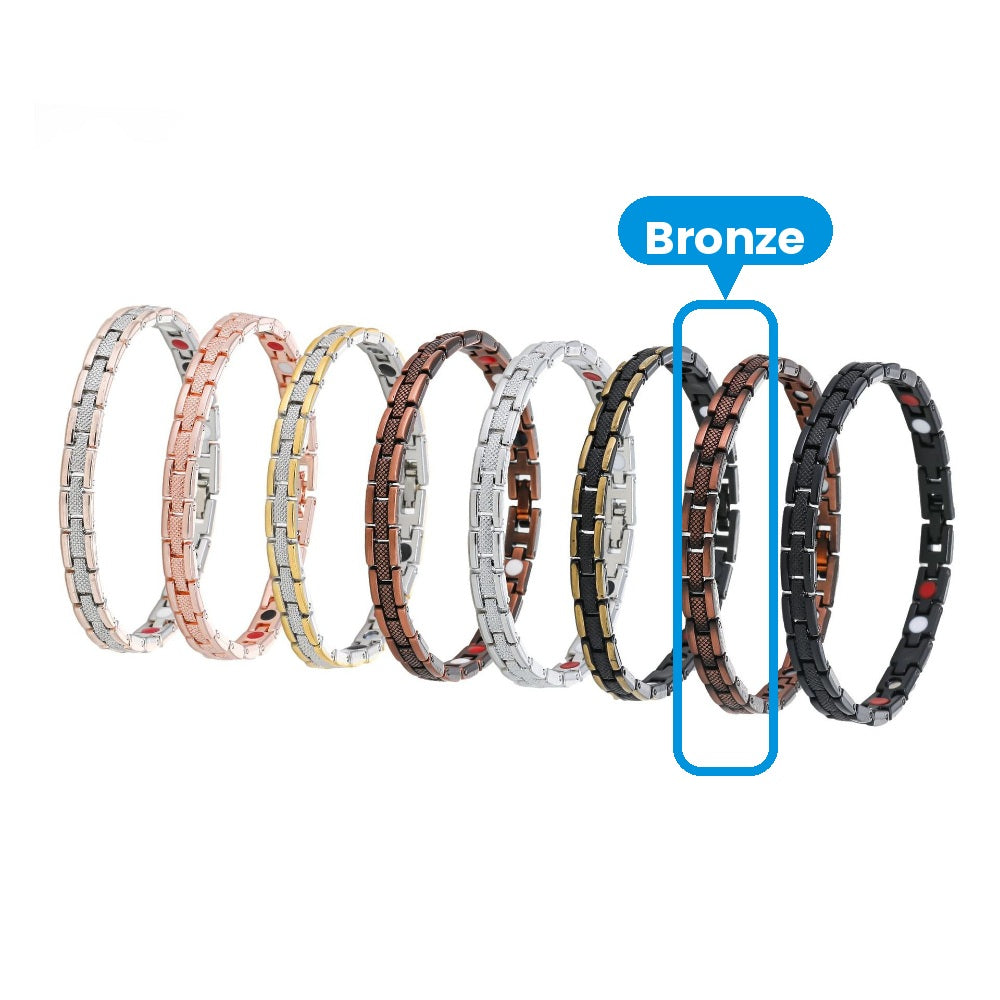 Bronze magnetic link bracelet marked in the lineup