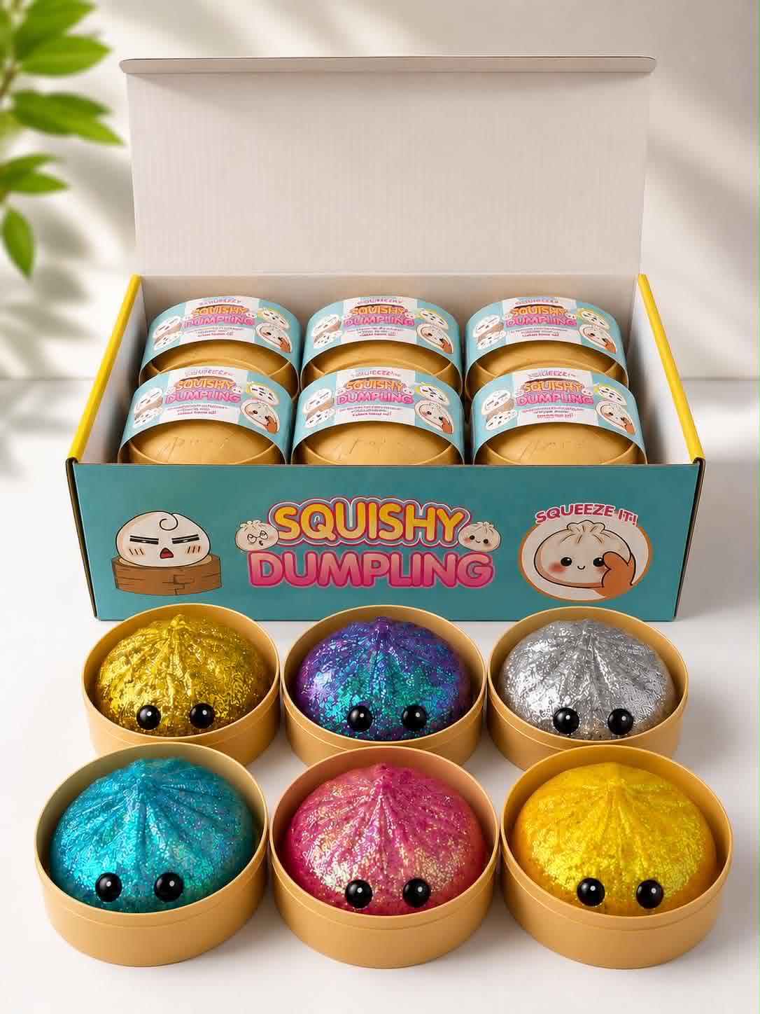 Glitter Dumpling Squishy Toy Blind Box - Slow Rise Sensory Fidget | Assorted Glitter Colors