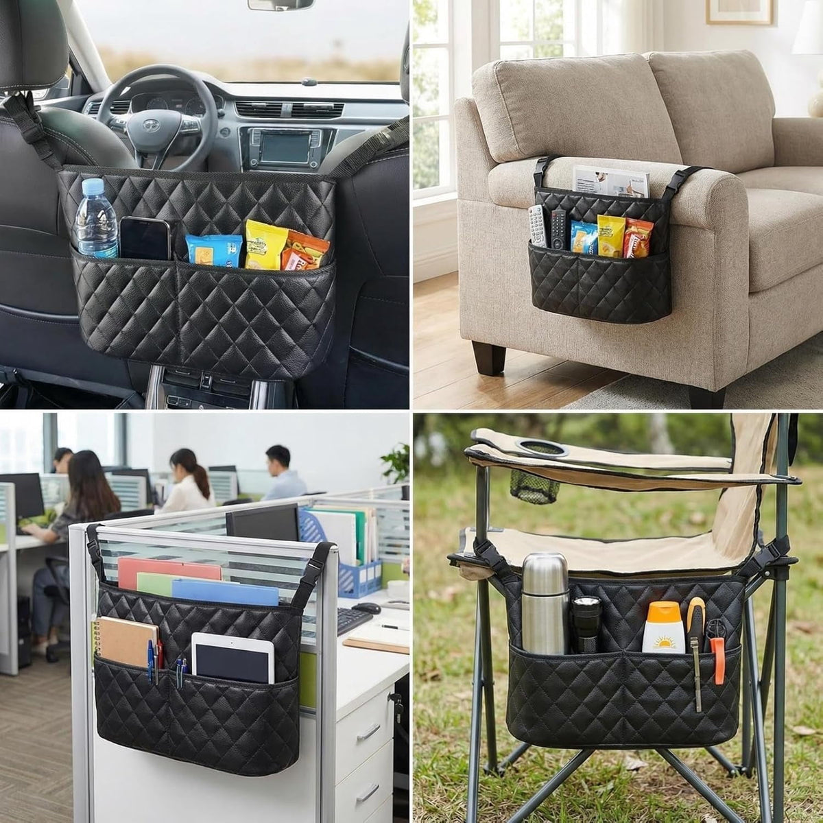 Organizer fitted between the front seats