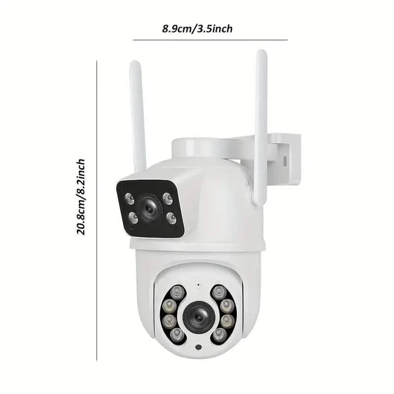 8MP Dual Lens WiFi PTZ Security Camera – Night Vision & Two-Way Audio