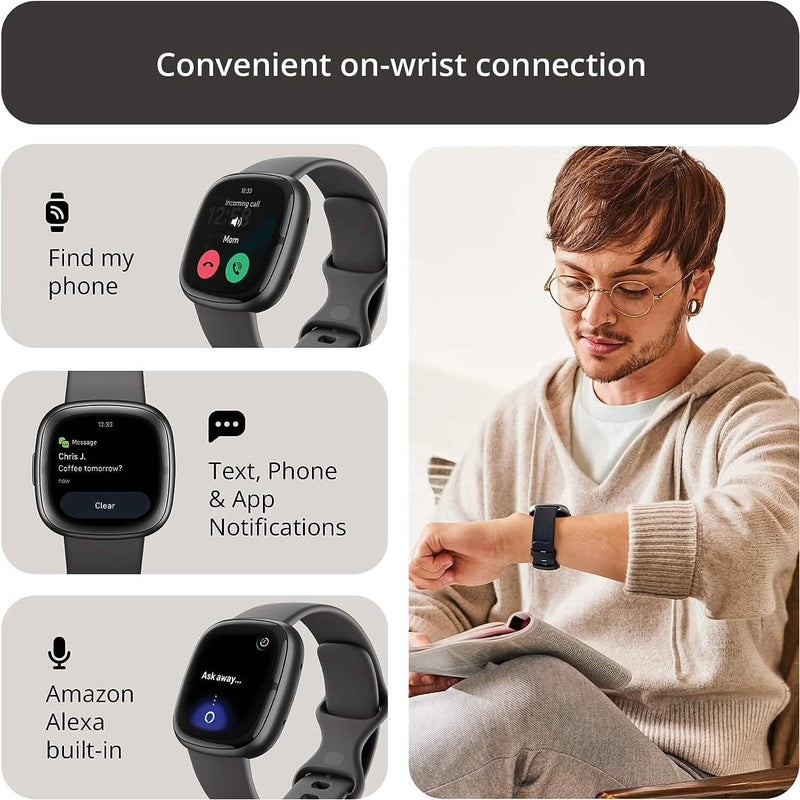 Fitbit Sense 2 Advanced Health and Fitness Smartwatch (Refurbished) Smart Watches - DailySale