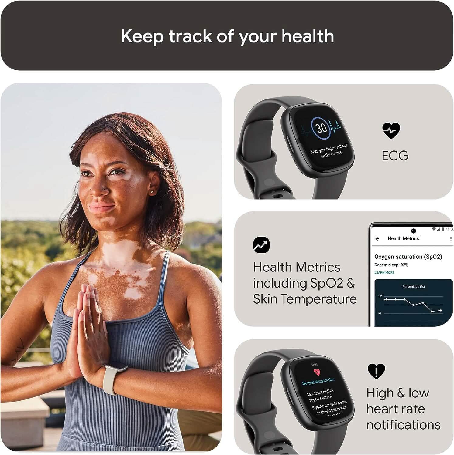 Fitbit Sense 2 Advanced Health and Fitness Smartwatch (Refurbished) Smart Watches - DailySale