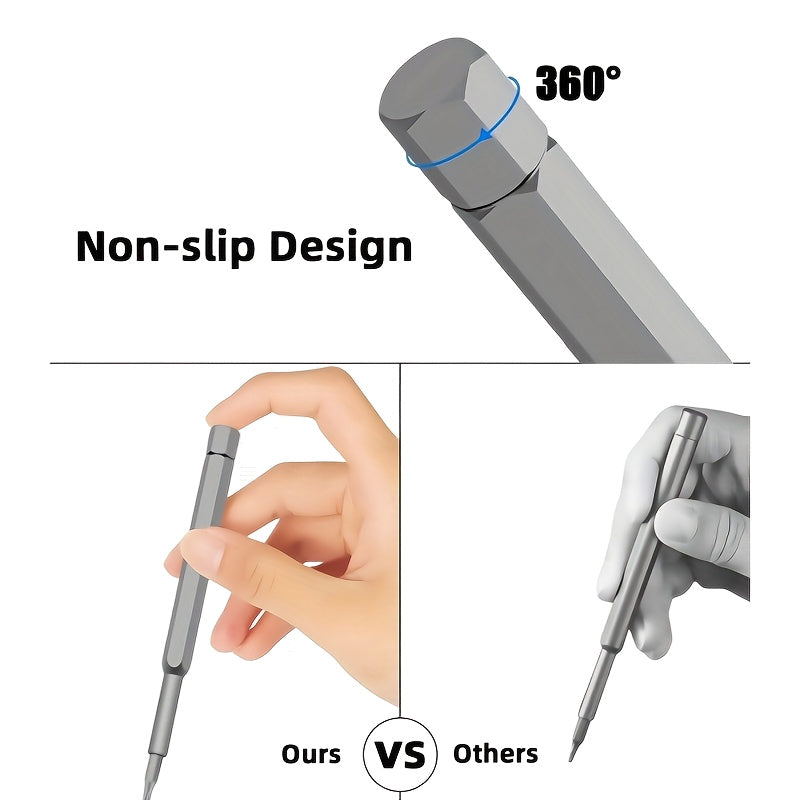 The 360 degree rotating cap and non-slip grip shown in use