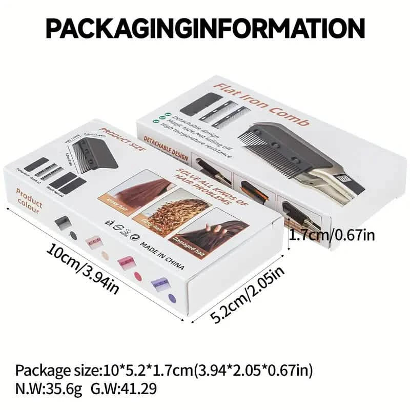 Flat Iron Comb, ABS Plastic Handle Hair Straightener Comb Attachment Beauty & Personal Care - DailySale