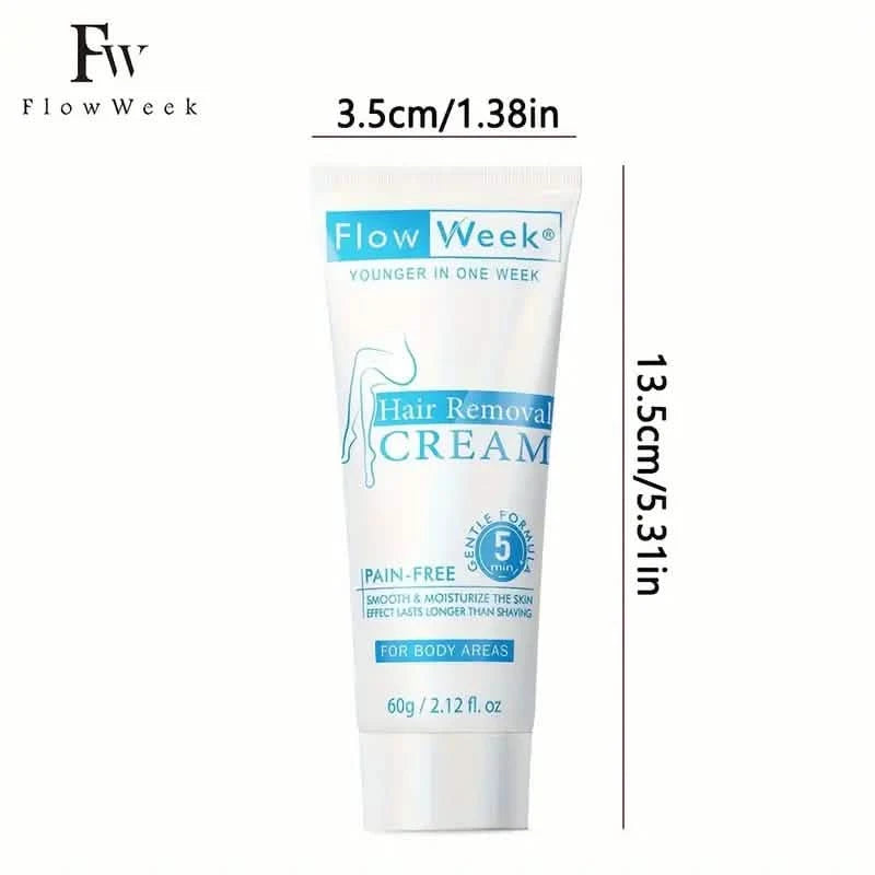 FlowWeek Painless and Irritation-Free Permanent Hair Removal Cream Beauty & Personal Care - DailySale