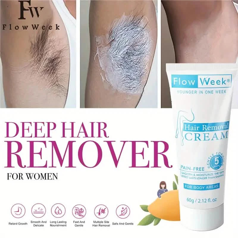FlowWeek Painless and Irritation-Free Permanent Hair Removal Cream Beauty & Personal Care - DailySale
