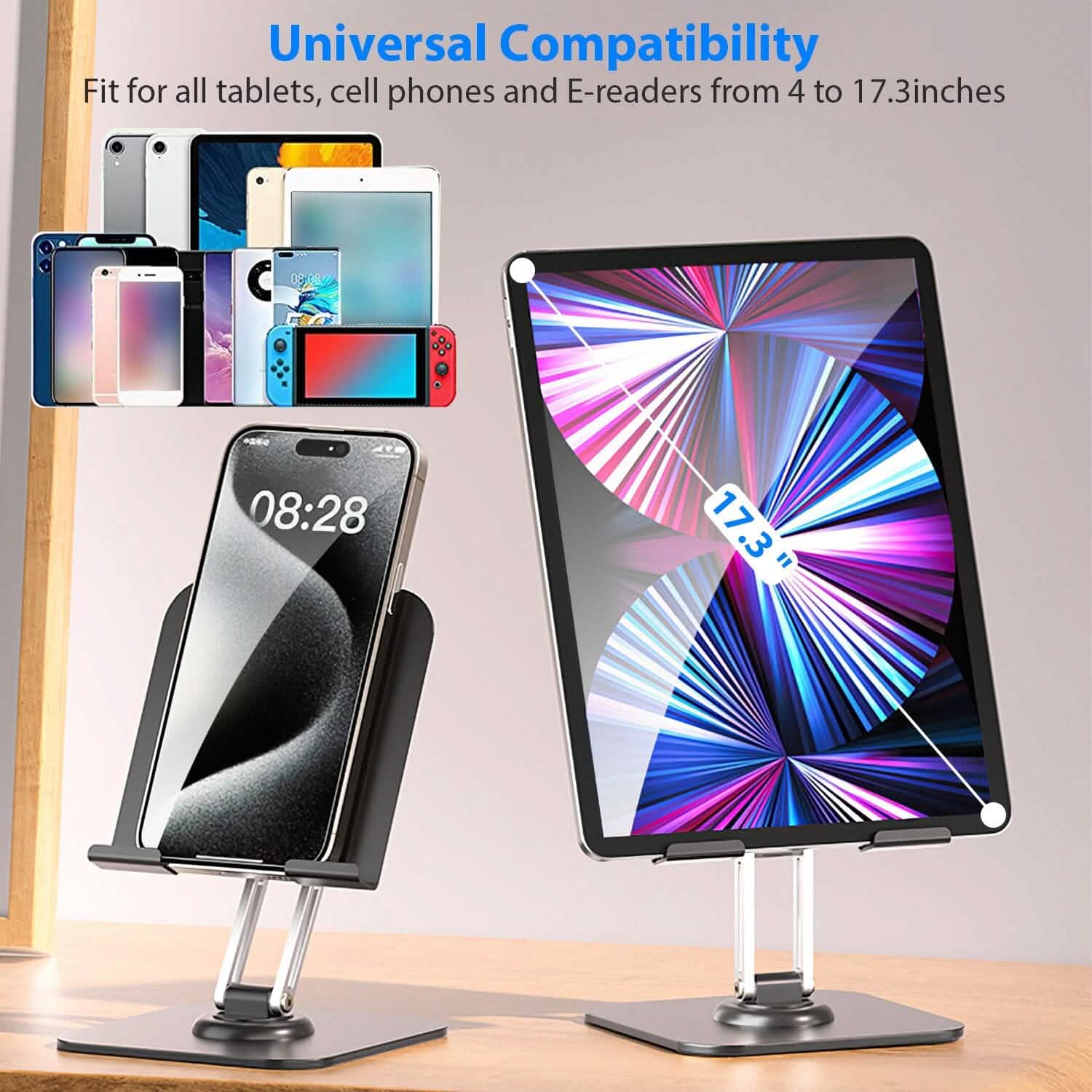 Foldable Adjustable iPad Tablet Stand Mobile Accessories - DailySale