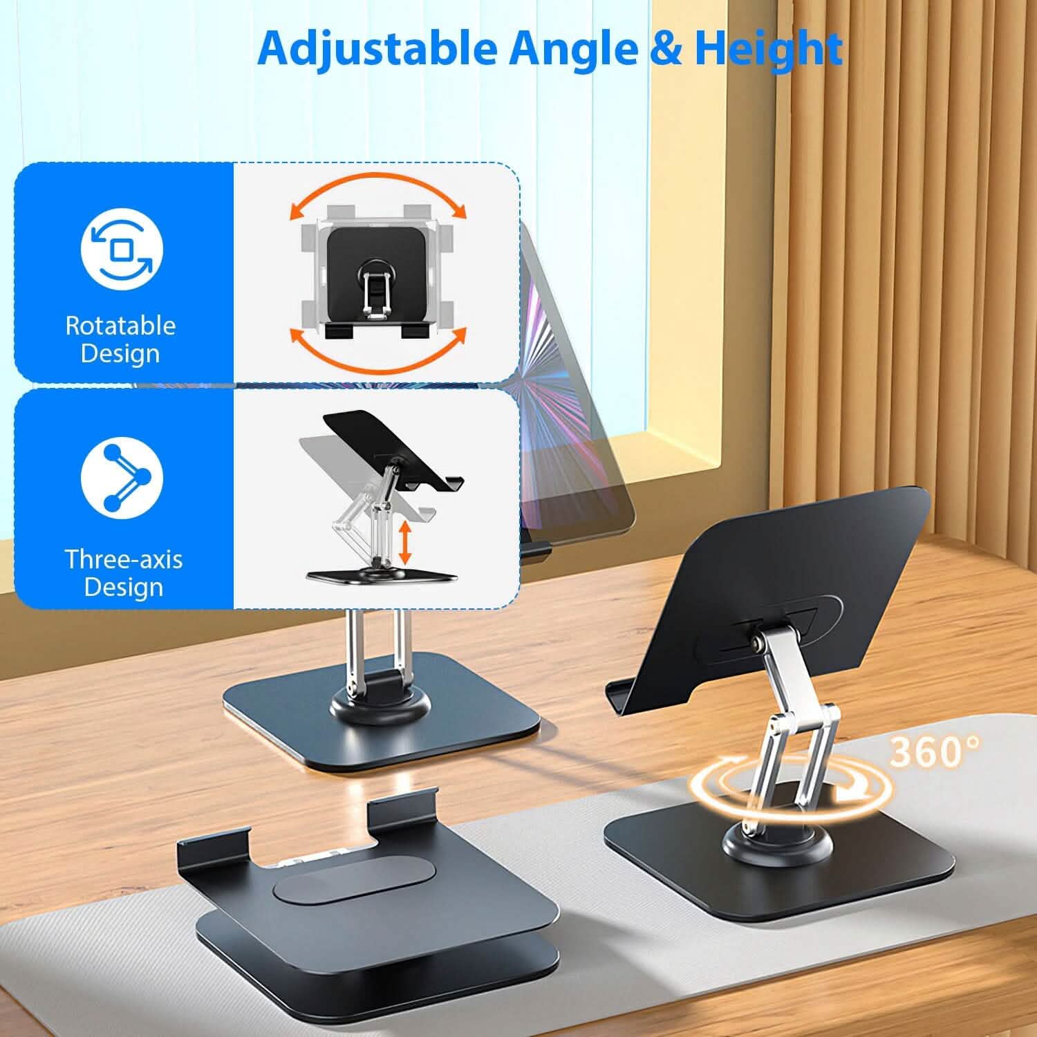 Foldable Adjustable iPad Tablet Stand Mobile Accessories - DailySale