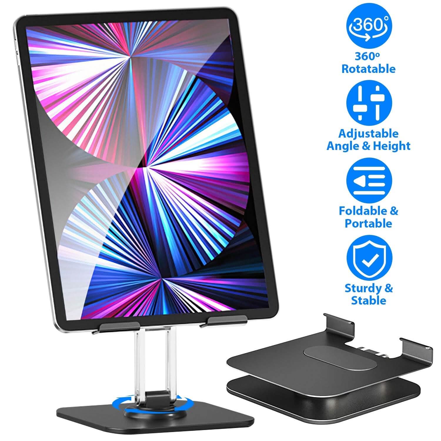 Foldable Adjustable iPad Tablet Stand Mobile Accessories - DailySale