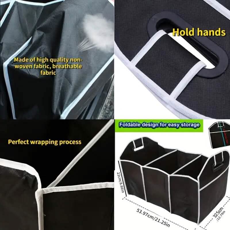 Foldable Canvas Car Trunk Organizer Automotive - DailySale