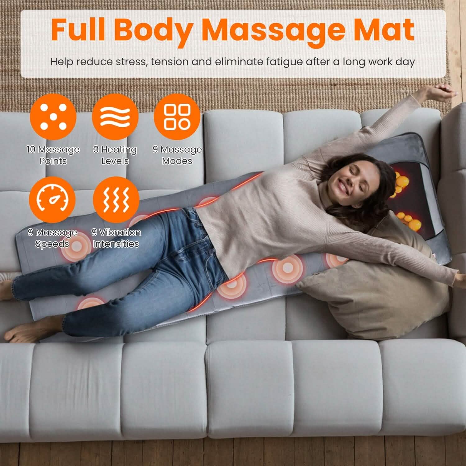 Full Body Electric Massage Mat Wellness - DailySale