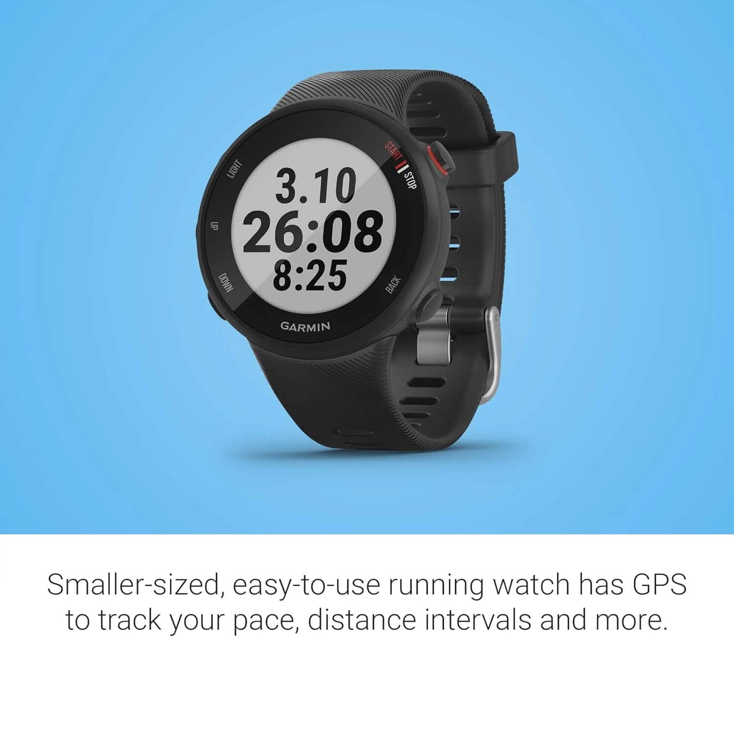 Garmin Forerunner 45S, 39mm Easy-to-use GPS Running Watch with Coach Free Training Plan Support Smart Watches - DailySale