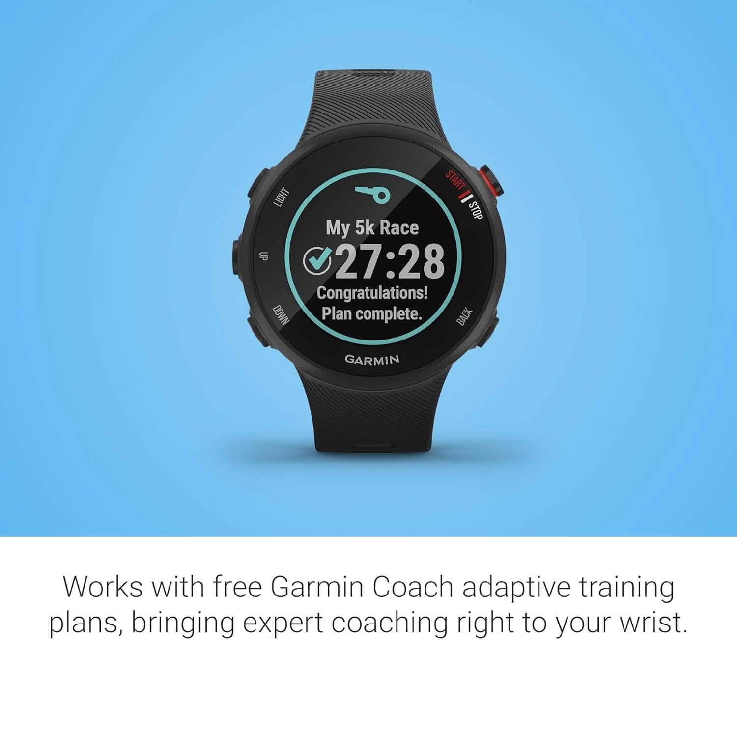 Garmin Forerunner 45S, 39mm Easy-to-use GPS Running Watch with Coach Free Training Plan Support Smart Watches - DailySale
