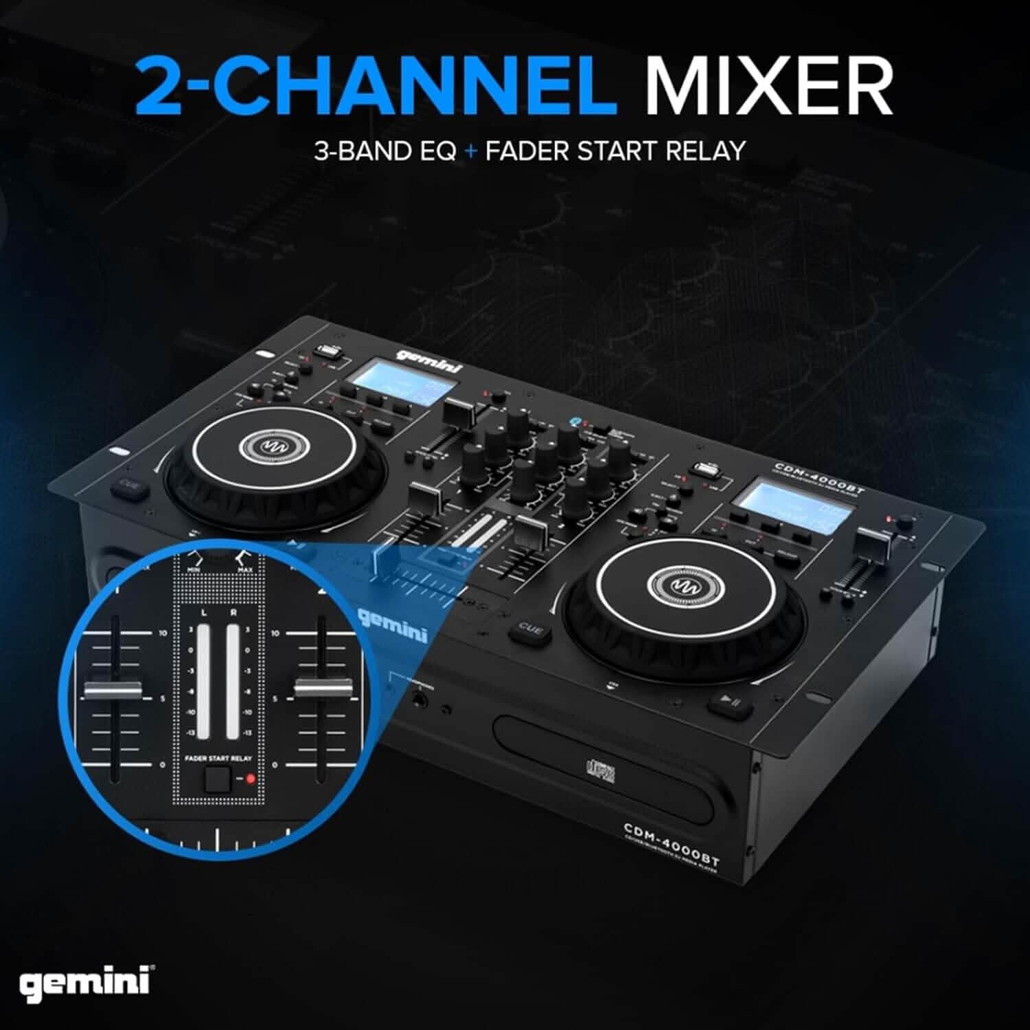 Gemini Sound CDM-4000BT DJ Mixer (Refurbished) Audio Accessories - DailySale