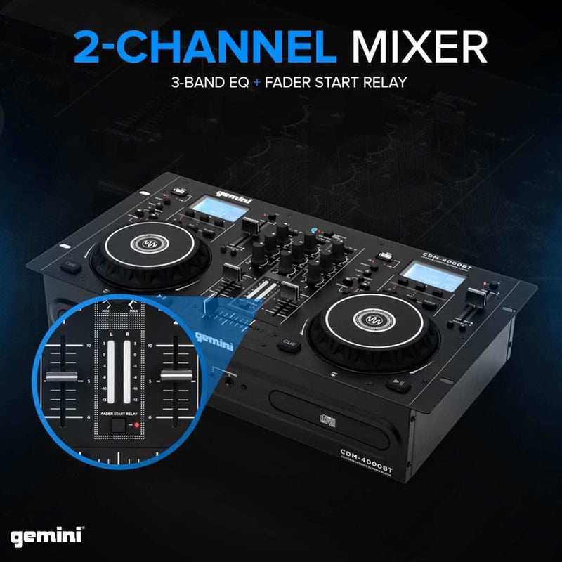 Gemini Sound CDM-4000BT DJ Mixer (Refurbished) Audio Accessories - DailySale