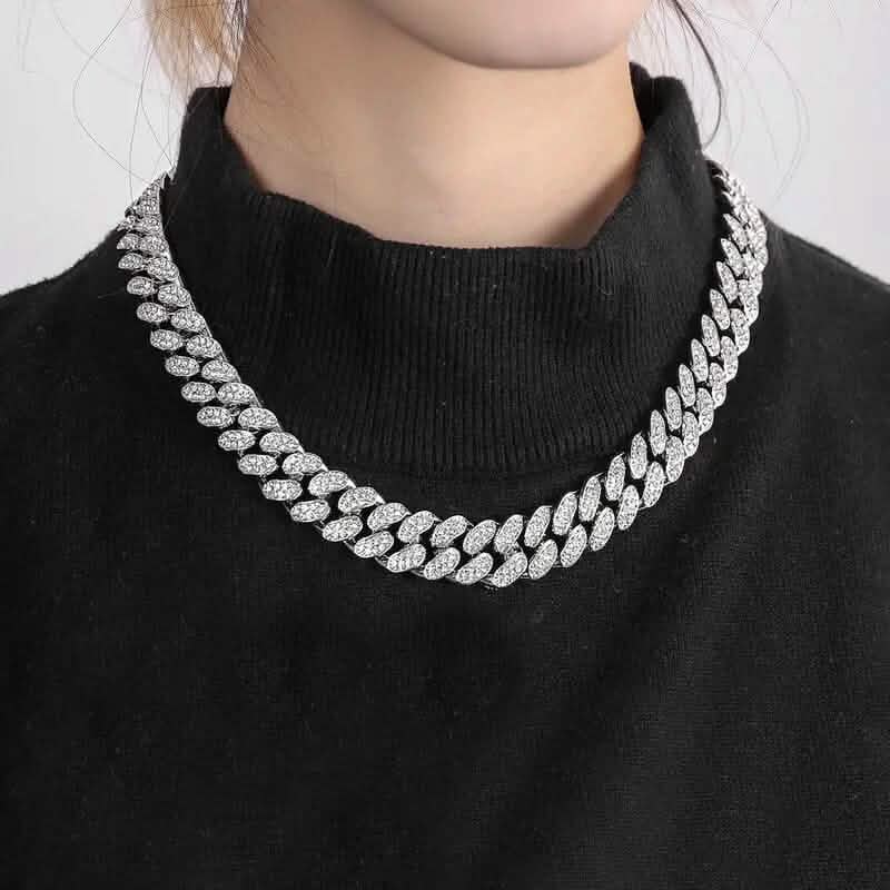 Geometric Bling Hip-Hop Cuban Chain Neckiace Necklaces - DailySale