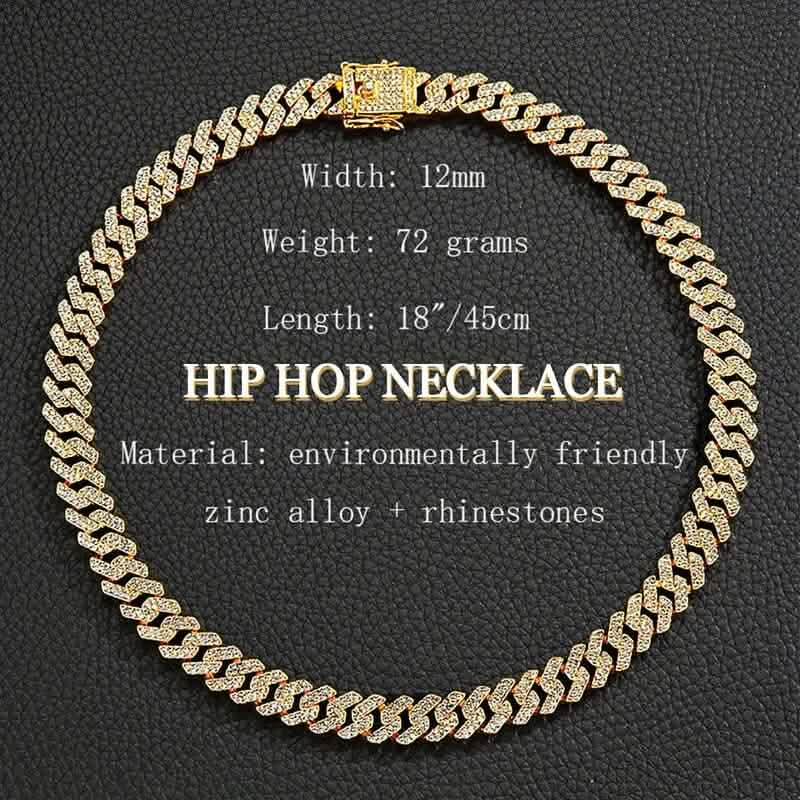 Geometric Bling Hip-Hop Cuban Chain Neckiace Necklaces - DailySale