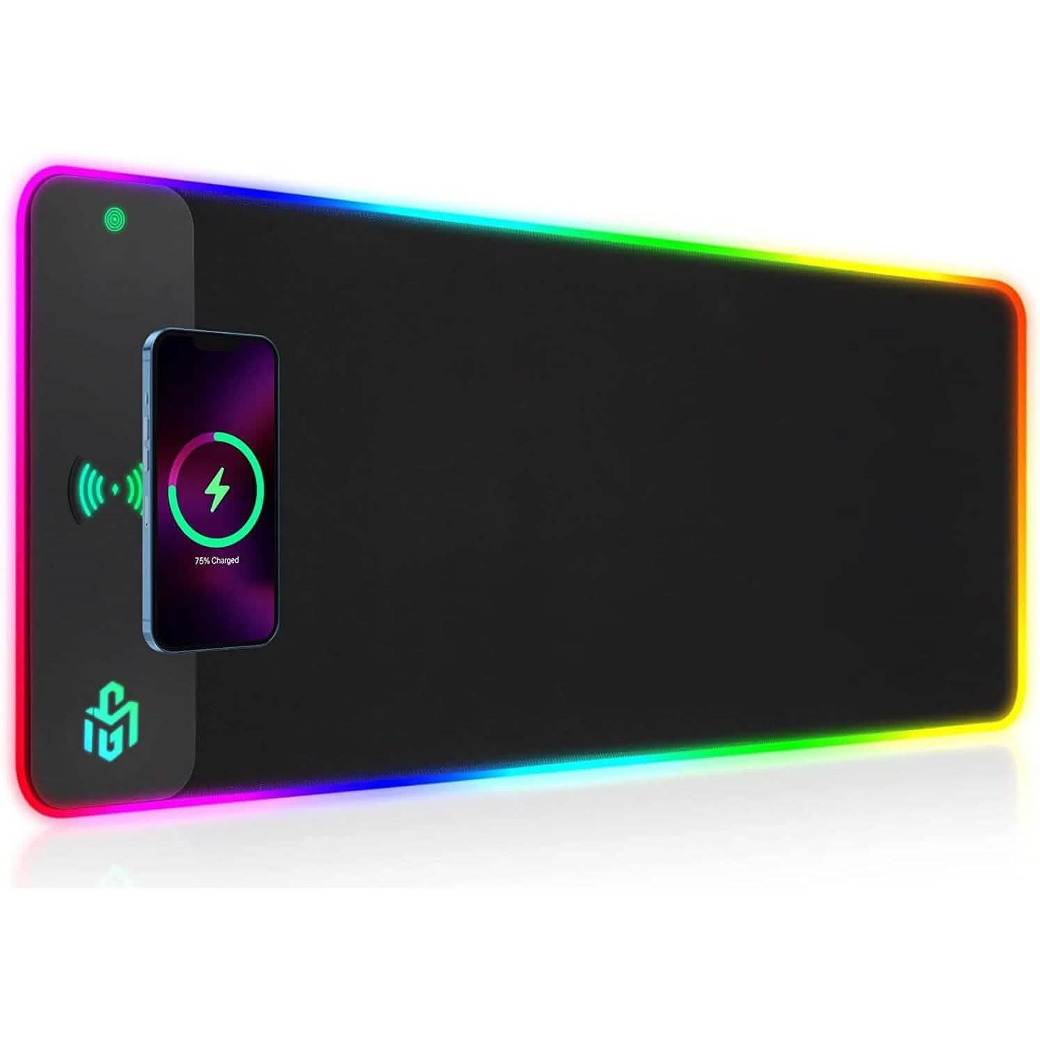 GIM Wireless Charging RGB Gaming Mouse Pad 10W Computer Accessories - DailySale
