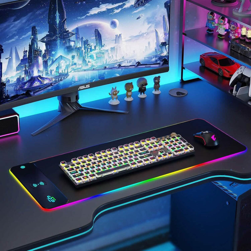 GIM Wireless Charging RGB Gaming Mouse Pad 10W Computer Accessories - DailySale