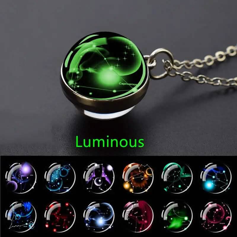 Glow-in-the-Dark Zodiac Pendant Necklace Necklaces - DailySale