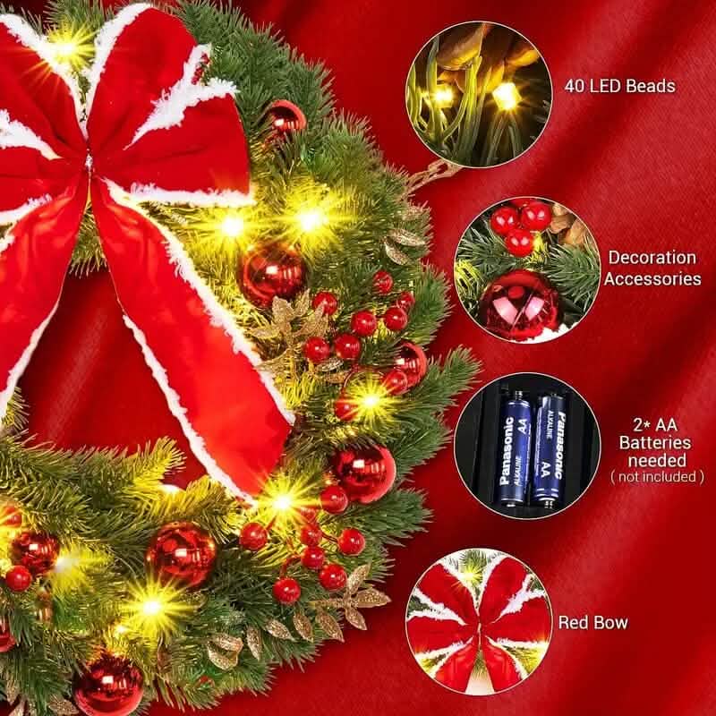 Handmade Christmas Wreath Decor Holiday Decor & Apparel - DailySale