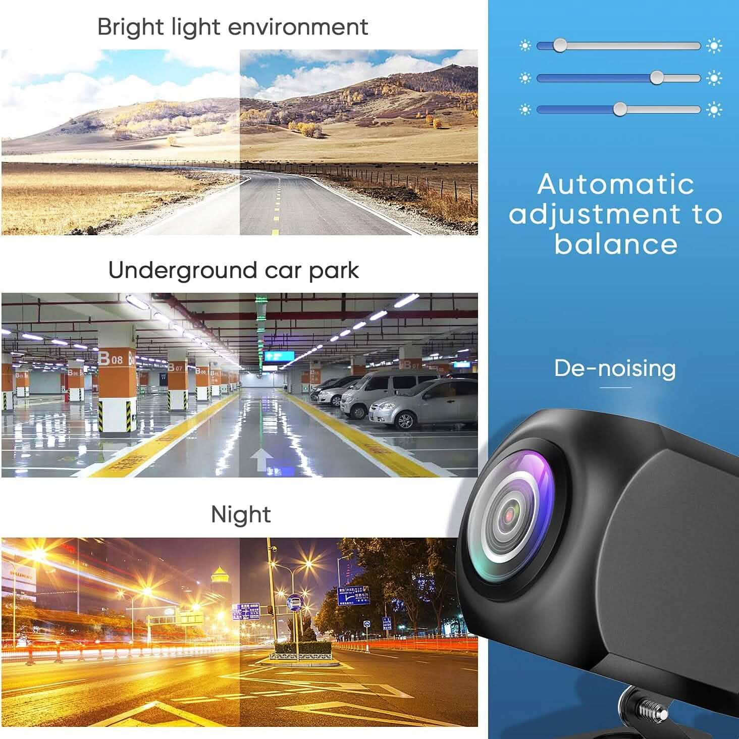 HD Backup Camera, Metal Housing 170 Degree Wide View Angle License Plate Rear View Camera Automotive - DailySale