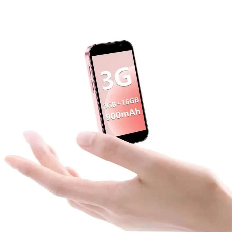 HD Mini Pocket-Sized Unlocked Smartphone for Android with WiFi, GPS, Touch Screen, and Dual SIM Slots Cell Phones Pink - DailySale