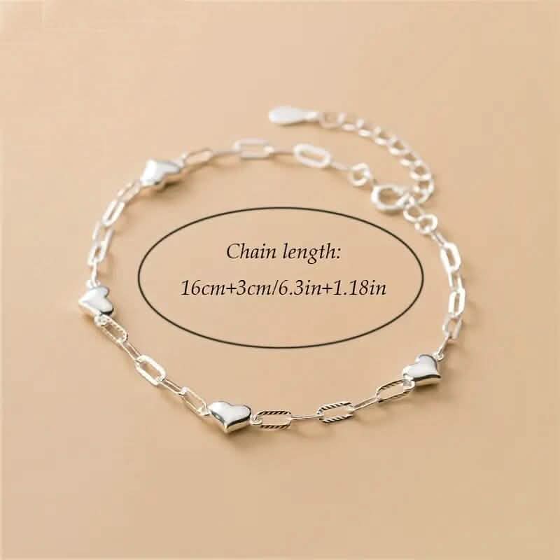 Heart-Shaped S925 Silver Bracelet Bracelets - DailySale