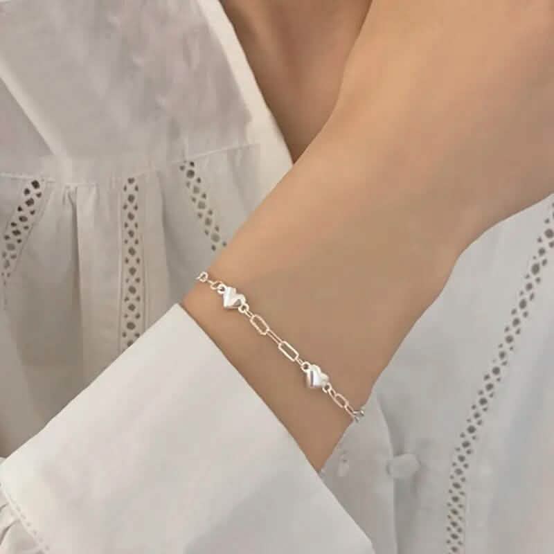 Heart-Shaped S925 Silver Bracelet Bracelets - DailySale