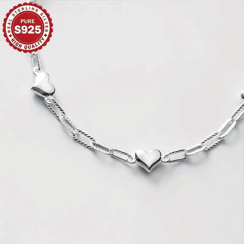 Heart-Shaped S925 Silver Bracelet Bracelets - DailySale