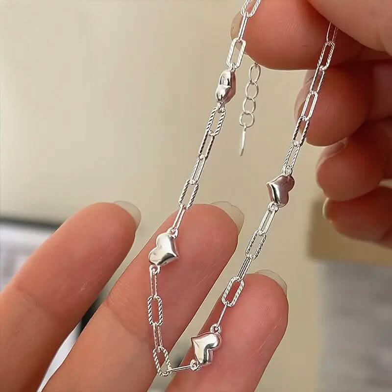 Heart-Shaped S925 Silver Bracelet Bracelets - DailySale